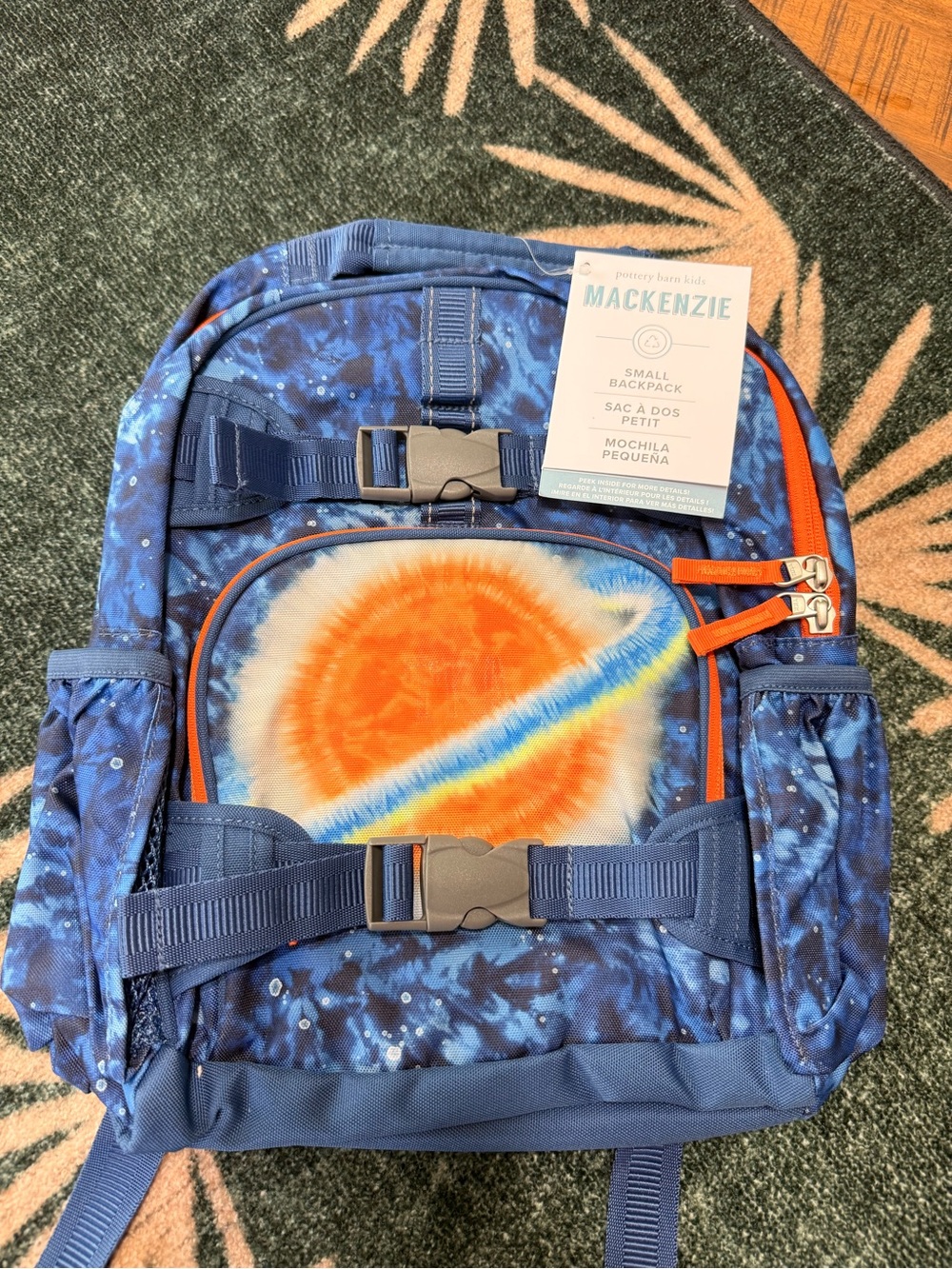 NWT Pottery Barn Kids Small Backpack Planet Tie-Dye